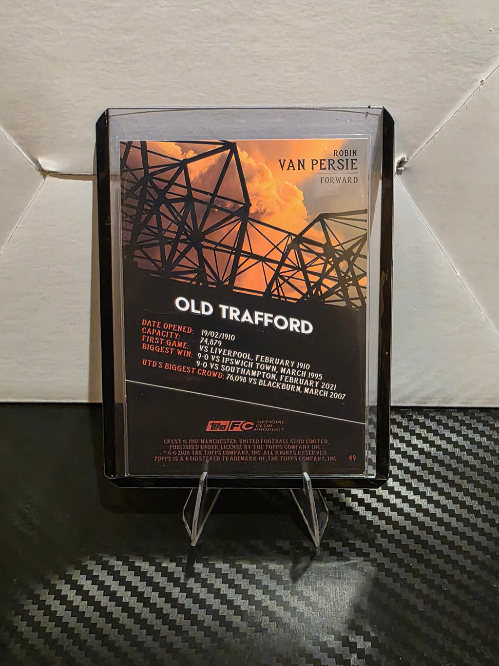2025-26 Topps Manchester United Robin Van Persie "United Road" Orange Parallel #43/50