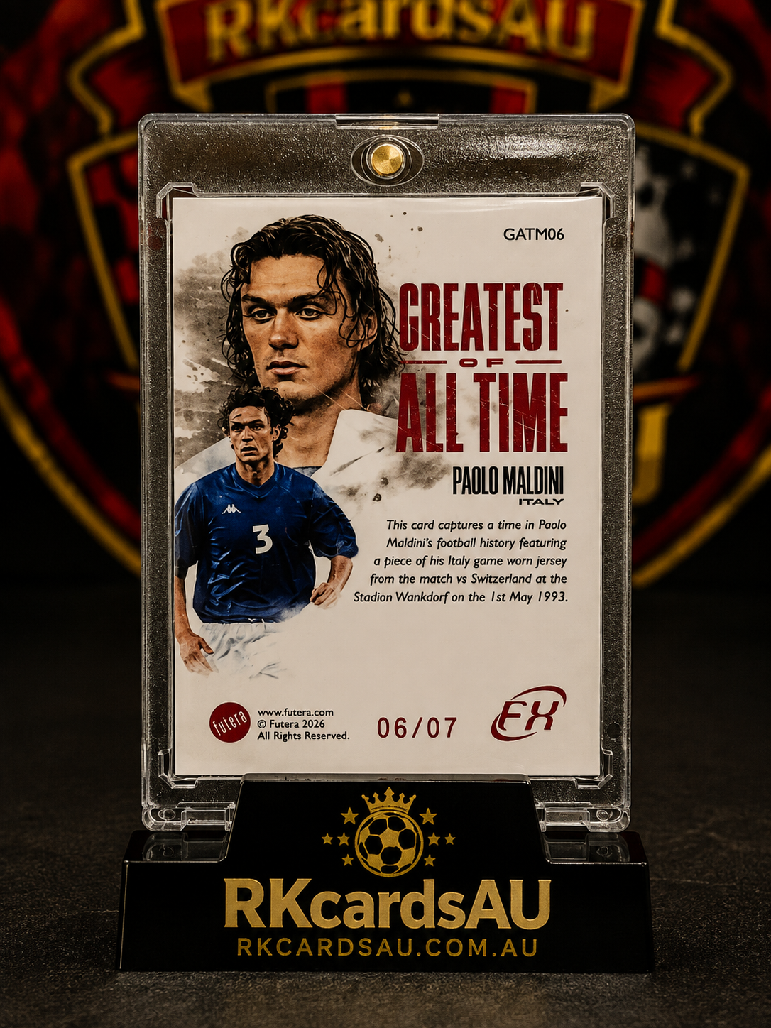 Paolo Maldini Futera EX Greatest of All Time – 06/07.