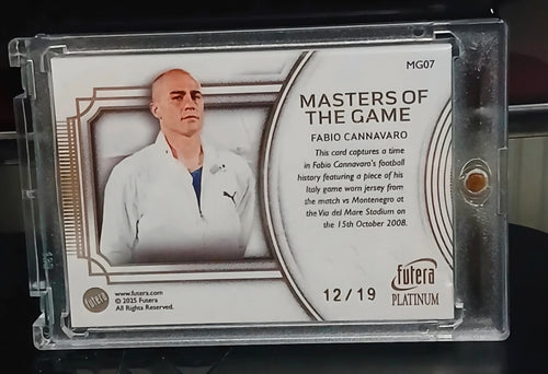 Fabio Cannavaro Futera Masters of the Game – Game-Worn Jersey 12/19