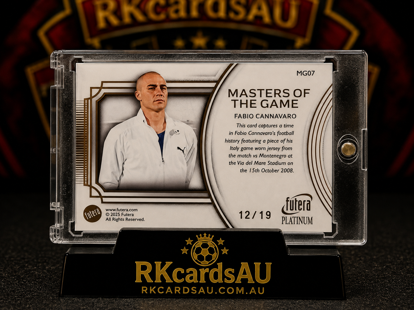 Fabio Cannavaro Futera Masters of the Game – Game-Worn Jersey 12/19