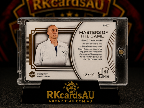 Fabio Cannavaro Futera Masters of the Game – Game-Worn Jersey 12/19
