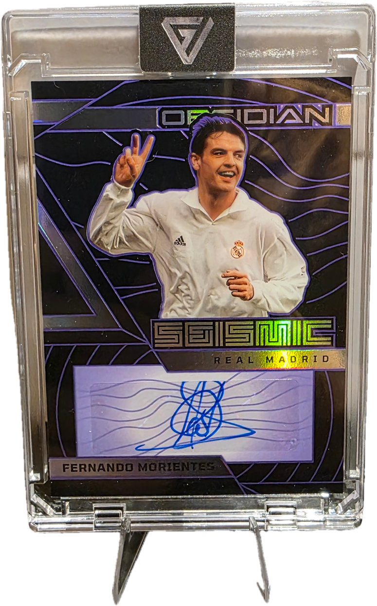2025-26 Panini Obsidian Soccer Fernando Morientes Seismic Auto /50 Real Madrid