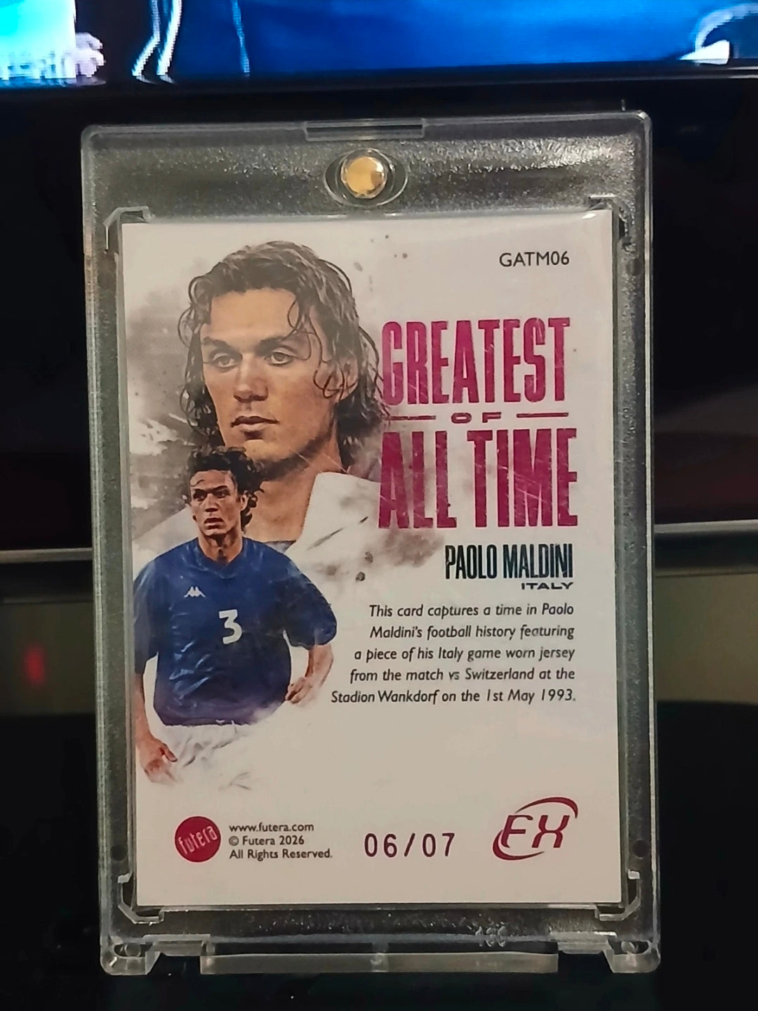 Paolo Maldini Futera EX Greatest of All Time – 06/07.